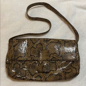 Vintage Avignon snakeskin python pattern bag purse